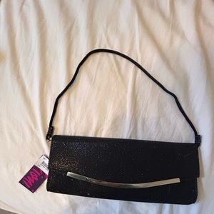 Black sparkly evening bag.